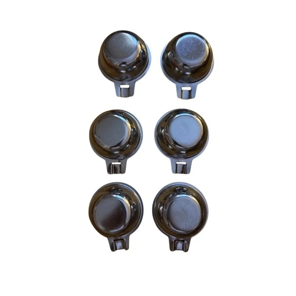 Livmore Measuring Cup Set of 6 Silver Stackable‎ Prep Cups Pour Spout stainless